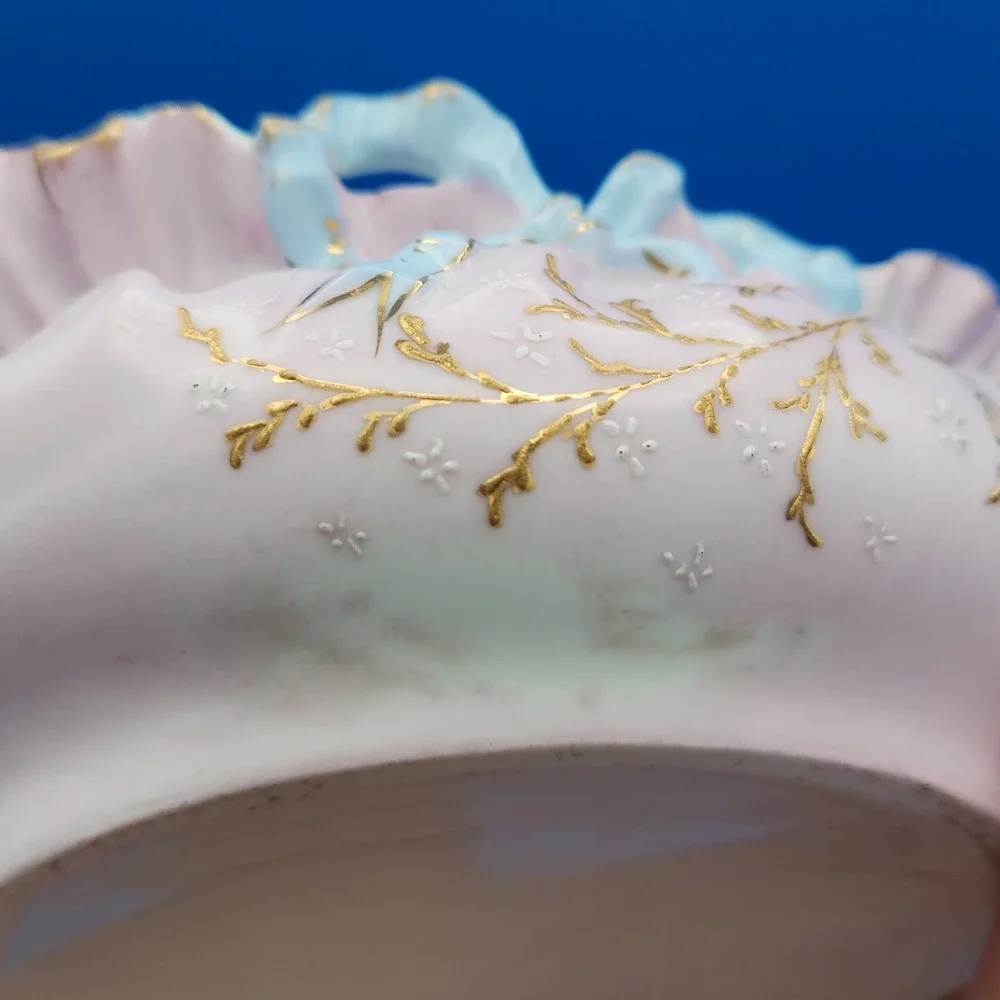Vintage Victorian Prussia (?) Limoges (?) High End Hand Painted Porcelain‎ Dish